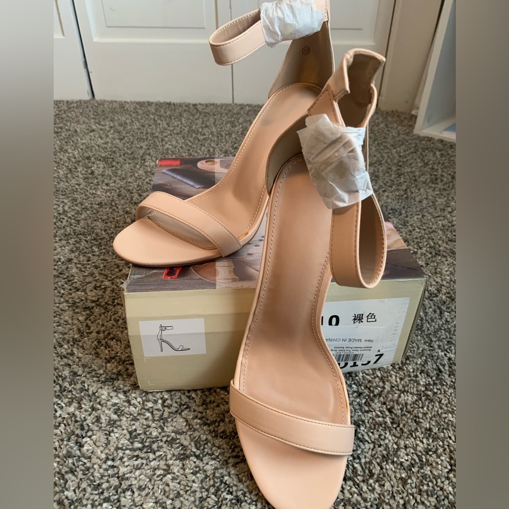 Womens open toe angle strap high stiletto heeled  Pump Sandals